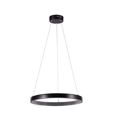Lampe Suspendue 19W - 4000K, Cristal Acrylique Intérieur, Boîtier Noir