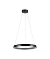 Lampe Suspendue 19W - 4000K, Cristal Acrylique Intérieur, Boîtier Noir