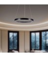 Lampe Suspendue 19W - 4000K, Cristal Acrylique Intérieur, Boîtier Noir