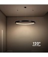 Lampe Suspendue 19W - 4000K, Cristal Acrylique Intérieur, Boîtier Noir