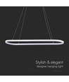 Suspension 24W - LED (80x20x100cm), 4000K, boîtier blanc
