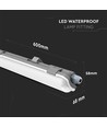 Réglette étanche 120cm 18W avec tube - IP65, incl. 1 pc. tube LED