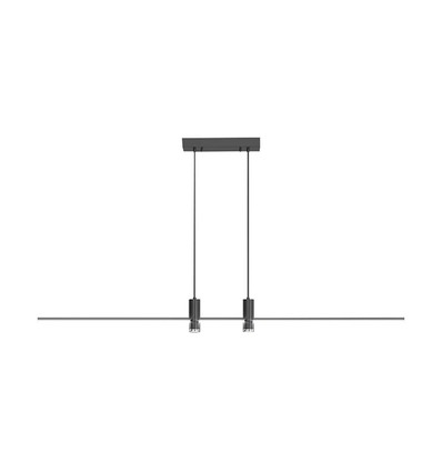 Suspension LED 19W, noir - 2160lm, 80-115cm, disponible en 3000K et 4000K