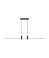 Suspension LED 19W, noir - 2160lm, 80-115cm, disponible en 3000K et 4000K