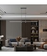 Suspension LED 19W, noir - 2160lm, 80-115cm, disponible en 3000K et 4000K