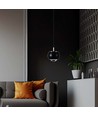 Suspension LED 9W - Noir, 1000lm, 10x10x100cm, IP20 intérieur, source lumineuse incluse