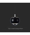 Suspension LED 9W - Noir, 1000lm, 10x10x100cm, IP20 intérieur, source lumineuse incluse