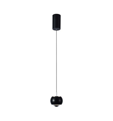 Suspension LED 9W - 1000lm, noir, 10x10x100cm, IP20 intérieur