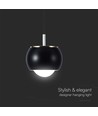 Suspension LED 9W - 1000lm, noir, 10x10x100cm, IP20 intérieur