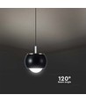 Suspension LED 9W - 1000lm, noir, 10x10x100cm, IP20 intérieur