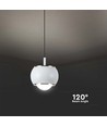 Suspension LED 9W - 10x10x100cm, 111lm/W, blanc, 120 degrés, source lumineuse incluse