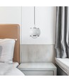 Suspension LED 9W, blanche - 1000lm, 111lm/W, 10x10x100cm, source lumineuse incl.