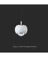 Suspension LED 9W, blanche - 1000lm, 111lm/W, 10x10x100cm, source lumineuse incl.