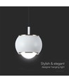 Suspension LED 9W, blanche - 1000lm, 111lm/W, 10x10x100cm, source lumineuse incl.