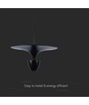 Suspension design 9W - Noir, 1000lm, 120°, IP20 intérieur