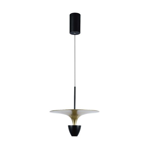 Suspension design 9W - Noir/Or, 1000lm, IP20, métal, 30x320x100cm