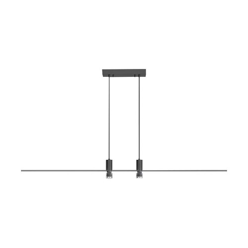 Suspension LED 19W - 80cm, noire, 2160lm, source lumineuse incl.