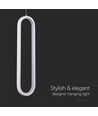 Suspension LED 13W, 40cm - Blanc, 4000K, 1500lm, IP20 intérieur