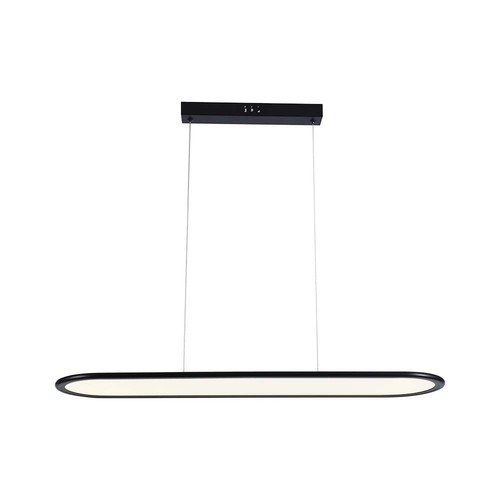 Suspension LED 24W, 80x100cm - Noir, 3000lm, 120 degrés, source lumineuse incluse