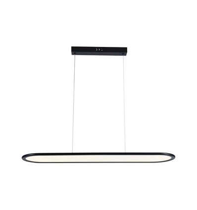 Suspension LED 24W, 80x100cm - Noir, 3000lm, 120 degrés, source lumineuse incluse