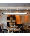 Suspension LED 24W, 80x100cm - Noir, 3000lm, 120 degrés, source lumineuse incluse
