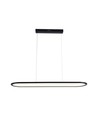 Suspension LED 24W, 80x100cm - 3000lm, corps noir, 120 degrés, source lumineuse incluse