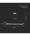 Suspension LED 120cm 30W, blanc - 115lm/W, 3000K, 120x100cm, source lumineuse incluse