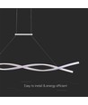 Suspension LED 120cm 30W, blanc - 115lm/W, 3000K, 120x100cm, source lumineuse incluse