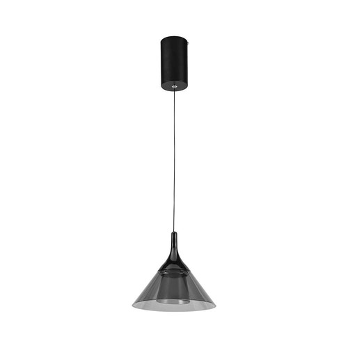 Suspension LED 9W - 19,5x17,5cm, 1000lm, noir, 4000K, source lumineuse incluse