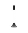 Suspension LED 9W - 19,5x17,5cm, 1000lm, noir, 4000K, source lumineuse incluse