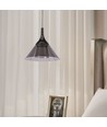 Suspension LED 9W - 19,5x17,5cm, 1000lm, noir, 4000K, source lumineuse incluse