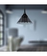 Suspension LED 9W - 19,5x17,5cm, 1000lm, noir, 4000K, source lumineuse incluse