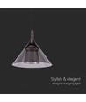Suspension LED 9W - 19,5x17,5cm, 1000lm, noir, 4000K, source lumineuse incluse