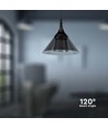 Suspension LED 9W - 19,5x17,5cm, 1000lm, noir, 4000K, source lumineuse incluse