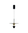 Suspension LED 9W - 4000K, 1000lm, noir/or, 30x320cm, source lumineuse incl.