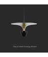 Suspension LED 9W - 4000K, 1000lm, noir/or, 30x320cm, source lumineuse incl.