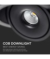 Downlight LED 12W - COB, 3 en 1, boîtier noir