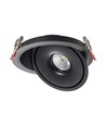 Panneau LED encastrable 30W, RA90, noir - 3-en-1 CCT, Trou: Ø18 cm, Dim: Ø20 cm