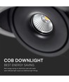 Panneau LED encastrable 30W, RA90, noir - 3-en-1 CCT, Trou: Ø18 cm, Dim: Ø20 cm
