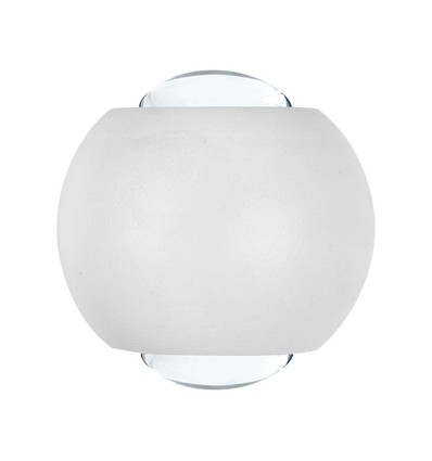 Applique murale 2W éclairage haut/bas - IP54, blanc, 3000K, aluminium, source lumineuse incl.