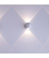 Applique murale 2W éclairage haut/bas - IP54, blanc, 3000K, aluminium, source lumineuse incl.