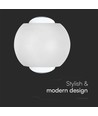 Applique murale 2W éclairage haut/bas - IP54, blanc, 3000K, aluminium, source lumineuse incl.