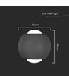 Applique murale LED COB 2W, éclairage haut/bas - IP54, aluminium noir, 4000K, 4,2 x 4 cm