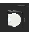 Applique murale LED ronde 4W avec 4 faisceaux - IP54, blanc, COB LED, 4000K, source lumineuse incl.