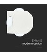 Applique murale LED ronde 4W avec 4 faisceaux - IP54, blanc, COB LED, 4000K, source lumineuse incl.