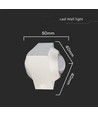 VT-770 applique murale LED 2W - COB, lumière montante et descendante, 4000K, boîtier blanc