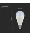 Ampoule LED E27 15W - A65, Samsung LED chip, 4000K