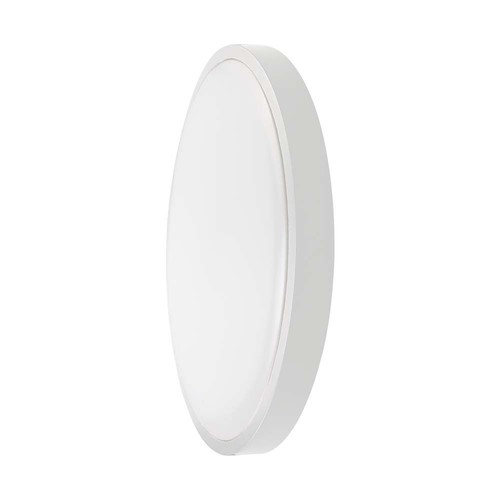 Plafonnier LED 24W - Rond, cadre blanc, IP44