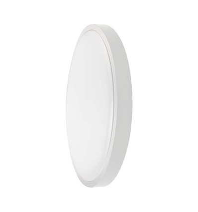 Plafonnier LED 24W - Rond, cadre blanc, IP44