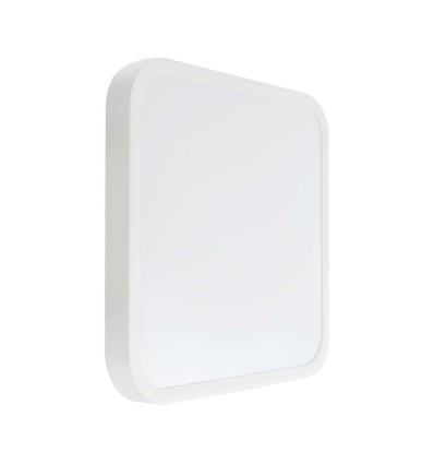 Plafonnier LED 24W, 30x30cm - Carré, bord blanc, IP44, 4000K, source lumineuse incl.